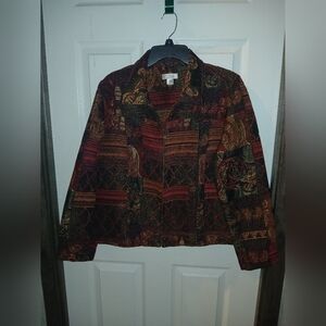 Christopher & Banks Women's Patchwork Jacket Multicolor Size XL Vintage